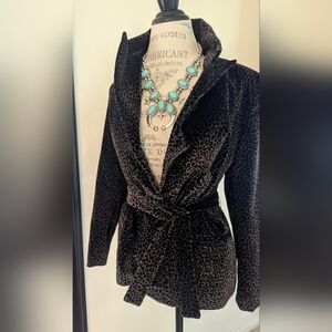 Leopard Print Women's Jacket Size 2